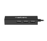 Natec usb 2.0 hub dragonfly 3x port usb 2.0 usb+rj45