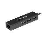 Natec usb 2.0 hub dragonfly 3x port usb 2.0 usb+rj45