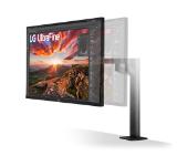 LG 32UN880-B, 31.5" UltraFine Ergo 4K, IPS AG, DCI-P3 95%, 5ms, 350 cd/m2, 1000:1, 3840x2160, HDR 10, USB Type-C, USB, HDMI, DisplayPort, AMD FreeSync, Speaker 5Wx2, Game Mode, Reader Mode, PIP, Tilt/Height/Swivel/Pivot/ Extend/Retract, Black