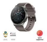 Huawei WATCH GT2 Pro Classic 46.7mm, Vidar-B19V, 1,39" AMOLED 454 x 454 HD, 4GB, Bluetooth 5.1, GPS, 5ATM, Gray Brown Leather Strap