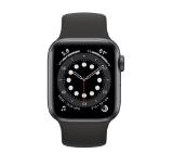 Apple Watch S6 GPS, 44mm Space Gray Aluminium Case with Black Sport Band - Regular