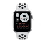 Apple Watch Nike SE GPS, 40mm Silver Aluminium Case with Pure Platinum/Black Nike Sport Band - Regular