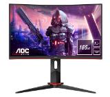 AOC C24G2U/BK, 23.6" Curved WLED VA, 1920x1080@165Hz, 4ms GtG/1ms MPRT, 250cd/m2, 3000:1, DC80M:1, FreeSync Prem, FlickerFree, Low Blue Light, 2Wx2, Tilt, Heigh Adjust, Swivel, D-SUB, 2xHDMI, DP, 4xUSB