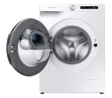 Samsung WW70T552DAW/S7, Washing Machine, 7kg, 1200 rpm,  Energy Efficiency B, Add Wash,  AI Control, Eco Bubble, Hygiene Steam, Spin Efficiency B, WiFi, White, Black door