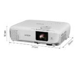 Epson EB-FH06, Full HD 1080p (1920 x 1080, 16:9), 3 500 ANSI lumens, 16 000:1, USB, 2x HDMI, VGA, Wireless 802.11b/g/n (optional), Lamp warr: 12 months or 1000 h, White