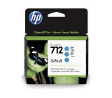 HP 712 Cyan Ink Cartridge 3-Pack