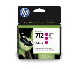 HP 712 Magenta Ink Cartridge 3-Pack