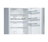 Bosch KGN397LEP SER4 FS fridge-freezer NoFrost, E, 203/60/66cm, 366l(279+87), 39dB, VitaFresh, bottle rack, handles, Inox-look, display