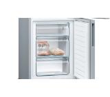 Bosch KGV39VLEAS SER4 FS Fridge-freezer LowFrost, E, 201/60/65cm, 343l(249+94), 39dB, VitaFresh, fan, inox-look