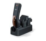 Beurer HR 5000 hair clipper, 2 Attachments, Individually adjustable cutting lengths and 5-step precision adjustment, quick-charge function, LED display with battery display, travel lock display + Beurer HR 2000 precision trimmer
