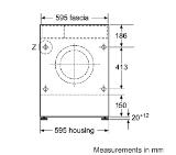 Bosch WKD28542EU SER6 Built-in Washer-dryer 7/4kg., E, 1400 rpm, display, 57/74/60dB, Fluff-removal cycle, drum 52l, Aquastop