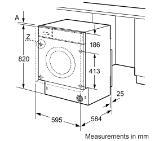 Bosch WKD28542EU SER6 Built-in Washer-dryer 7/4kg., E, 1400 rpm, display, 57/74/60dB, Fluff-removal cycle, drum 52l, Aquastop