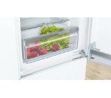 Bosch KIS86AFE0 SER6 BI fridge-freezer LowFrost, E, 177,2cm, 265l(191+74), 36dB, VitaFresh Plus, EasyAccess shelf, Vario Shelf, 2 cooling systems, display, flush-folding