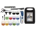 Wahl 09649-016, ColorPro, Cordless Clipper 10 colored guide combs, rinseable blade, storage pouch and accessories
