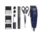 Moser 1406-0452, 1400 Blue edition, Corded Clipper Made in Germany Adjustable lever with 5 lockable positions, 5-pos. guide comb & 14 mm comb, scissor, comb, extra oil