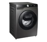 Samsung WW90T554DAX/S7,  Washing Machine, 9kg, 1400 rpm,  Energy Efficiency A, Add Wash, Eco Bubble, Steam Hygiene, Drum Clean, AI Control, Spin Efficiency B, Stainless steel, Black door