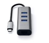 Satechi Aluminium TYPE-C Hub (3x USB 3.0,Ethernet) - Space Gray