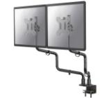 Neomounts monitor arm desk mount, (clamp & grommet), 10"-27" - 2 screens