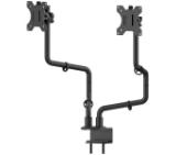 Neomounts monitor arm desk mount, (clamp & grommet), 10"-27" - 2 screens