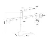 Neomounts by NewStar Flat Screen Desk Mount (stand) for 2 Monitor Screens