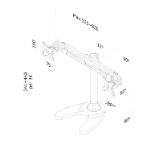 Neomounts by NewStar Flat Screen Desk Mount (stand/grommet) for 2 Monitor Screens