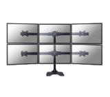 Neomounts Flat Screen Desk Mount (stand/grommet) for 6 Monitor Screens