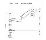 Neomounts by NewStar Flat Screen Desk Mount (clamp/grommet)