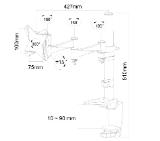 Neomounts by NewStar Flat Screen Desk Mount (clamp/grommet)