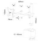 Neomounts by NewStar Flat Screen Desk Mount (clamp/grommet)