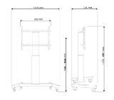 Neomounts by NewStar Motorised Mobile Floor Stand - VESA 200x200 up to 800x600