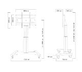 Neomounts by NewStar Motorised Mobile Floor Stand - VESA 200x200 up to 800x600