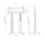 Neomounts by NewStar Motorised Mobile Floor Stand - VESA 300x200 up to 1200x600