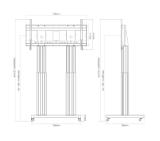 Neomounts by NewStar Motorised Mobile Floor Stand - VESA 300x200 up to 1200x600