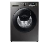 Samsung WW80T4540AX/LE, Washing Machine, 8 kg, 1400 rpm,  Energy Efficiency D, Add Wash,  Hygiene Steam, Spin Efficiency A, WiFi, Stainless steel, Black door