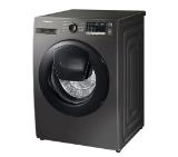 Samsung WW80T4540AX/LE, Washing Machine, 8 kg, 1400 rpm,  Energy Efficiency D, Add Wash,  Hygiene Steam, Spin Efficiency A, WiFi, Stainless steel, Black door