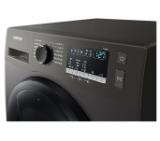 Samsung WW80T4540AX/LE, Washing Machine, 8 kg, 1400 rpm,  Energy Efficiency D, Add Wash,  Hygiene Steam, Spin Efficiency A, WiFi, Stainless steel, Black door