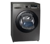 Samsung WW80T4540AX/LE, Washing Machine, 8 kg, 1400 rpm,  Energy Efficiency D, Add Wash,  Hygiene Steam, Spin Efficiency A, WiFi, Stainless steel, Black door