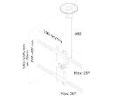 Neomounts by NewStar Flat Screen Ceiling Mount (Height: 64-105 cm)