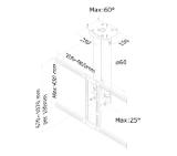 Neomounts by NewStar Flat Screen Ceiling Mount (Height: 64-104 cm)