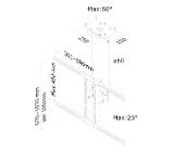 Neomounts by NewStar Flat Screen Ceiling Mount (Height: 64-104 cm)