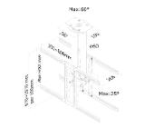 Neomounts by NewStar Flat Screen Ceiling Mount (Height: 64-104 cm) for 2 Screens