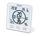 Beurer HM 22 thermo hygrometer; displays temperature, relative humidity, date and time; timer function; sensor buttons