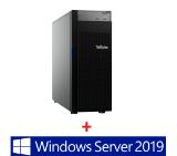 Lenovo ThinkSystem ST250, Xeon E-2224 (4C 3.4GHz 8MB Cache/71W), 1x16GB, O/B, 2.5" HS (8), SW RAID, HS 550W, XCC Standard, DVD-RW, 1yr Wty + 3Yr Extended Wty&Foundation Service + Win Srv 2019 Essentials ROK