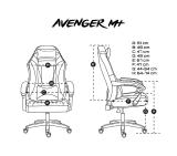 Fury Gaming Chair Avenger M+ Black-White