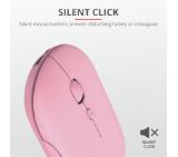 TRUST Puck Wireless & BT Rechargeable Mouse Pink