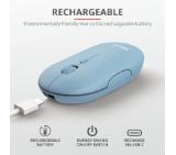 TRUST Puck Wireless & BT Rechargeable Mouse Blue