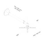 Neomounts Projector Wall Mount (length: 79-129 cm = short throw), silver