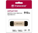 Transcend 512GB, USB3.2, Pen Drive, TLC, High Speed, Type-C