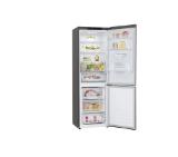 LG GBF61PZJMN, Refrigerator, Bottom Freezer, 341l, Water dispenser, Total No Frost, Smart Inverter Compressor, Multi airflow, "Eco" mode, Smart diagnostics, Moist Balance Crisper, Door Cooling+TM,  Energy Efficiency E, Shiny steel