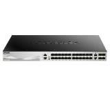 D-Link 24 SFP ports Layer 3 Stackable Managed Gigabit Switch with 2 x 10GBASE-T ports and 4 x SFP+ ports